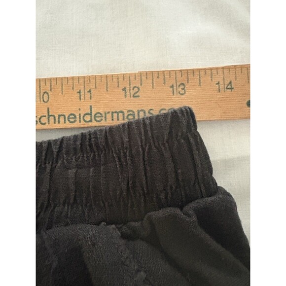 Briggs Linen Blend Wide Leg Pants Size M Black Beachy Lagenlook Boho Festival - Picture 9 of 16